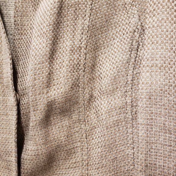 Eileen Fisher Organic Linen and Cotton Collarless Blazer - L - Picture 4 of 7